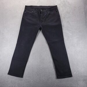 Levis 511 Jeans Mens 38x30‎ Black Slim Tapered Dark Wash Stretch Minimalist